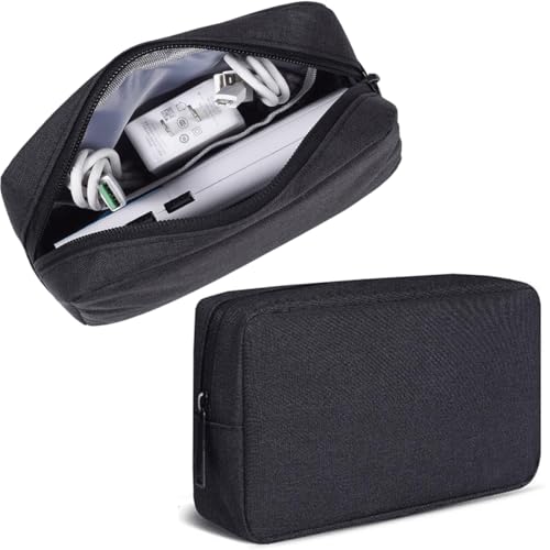 CAAORDKSO Electronics Organizer Travel Case, Cord Organizer Travel Cable Organizer Bag Waterproof Portable Accessories Case for Cable, Cord, Charger, Phone, Power Bank, Earphone (Small-Black) - color: Small-Black, size: Small