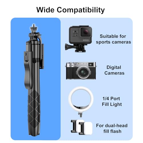 Selfie Stick Tripod,Tripod with 360 Degree Rotatable Phone Holder for Photography, Video Shooting, Live Streaming, Vlog, YouTube Video, FaceTime, Skype, TikTok, Selfie - style: C16