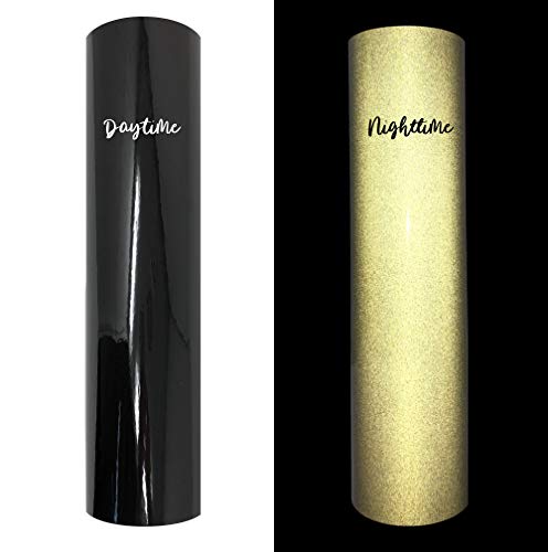 Black Reflective Vinyl Permanent Adhesive, 12x12 Sheets Reflective Vinyl for Cricut, Cars, Bikes, Decals, Stickers, Signs, Helmets, Mailbox, Numbers, Reflective Tape by Turner Moore Edition (3-Pack) - color: Black