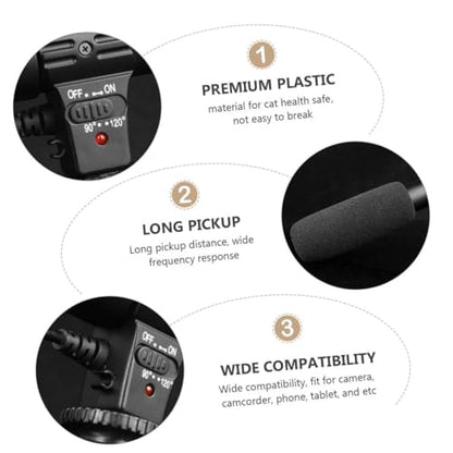 1pc Interview Microphone for Camera Camcorder and Phone Lightweight Design Compatible Devices for Vloggers and Video Producers