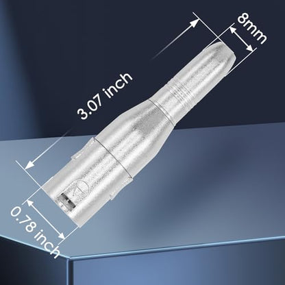 XLR 3 Pin Male to 1/4" 6.35mm Female Jack Socket Audio Adapter, Professional Grade Conversion Adapters, Audio Cable Mic Cord Adapter Plug, Silver 2-Pcs - size: XLR Male, style: 2 pcs
