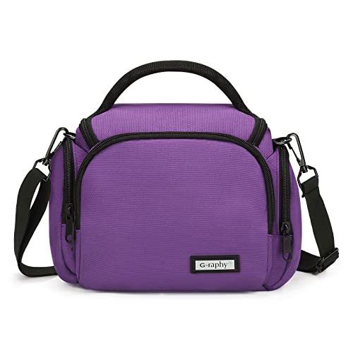 G-raphy Camera Case Bag DSLR SLR Bag for Canon, Nikon, Sony,Panasonic, Olympus and etc - color: Purple