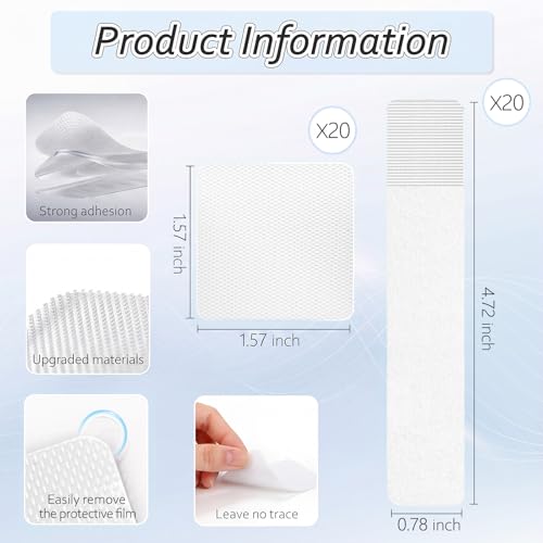 Cable Management Under Desk, Znben Detachable Cable Straps Heavy Duty Hook and Loop Cable Ties Reusable 20 Pack White - color: White