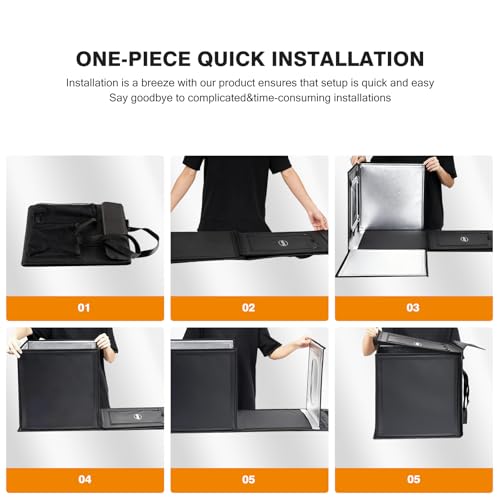 Light Box Photography 24"x24" with 240LED Lights and 4 Color Backdrops Photo Box with Lights, Foldable Light Box with Adjustable Brightness, 3000-6500K Dimmable Portable Picture Box Shooting - size: 24" with 3000-6500K