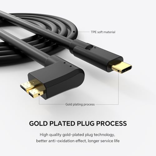 16.4ft USB C to Micro B Cable, 5Gbps High-Speed Data Transfer, USB Type-C to Micro B Camera & External Hard Drive Cable for Canon EOS 1DX2/ 5D4/ 5DS Nikon D850/ D810, WD, Seagate, Toshiba HDD