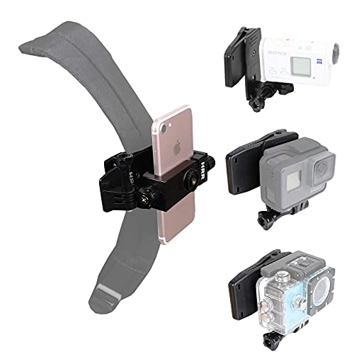 Backpack Clip Mount with Phone Holder Accessories for GoPro Hero 13 12 11 10 9 8 7 6 5 Black Akaso Sony Action Camera and iPhone Samsung Smartphones,Outdoor First View Live Video Shooting