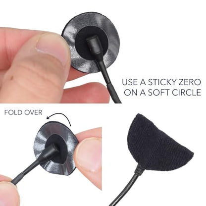URSA Soft Circles - 15 Pack (Black) | Reusable Soft Lav Mic Covers with 30 Stickies | Mini Windshield, Clothing Rustle Reduction & Camouflage for Lavalier Microphones | Low-Profile, Skin-Safe, Durable - color: MultiColour, size: Multicolour Pack of 15