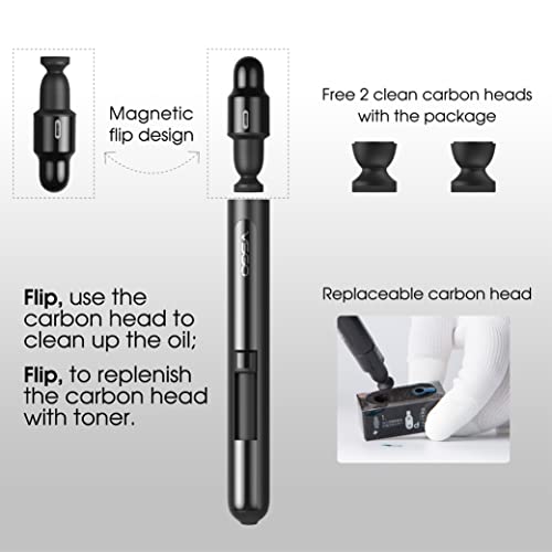 VSGO Lens Cleaning Pen with Power Switch – Compatible with Canon, Nikon, Sony Cameras, Binoculars, and AR/VR Glasses – Includes 2 Replaceable Carbon Tips (V-P03E)