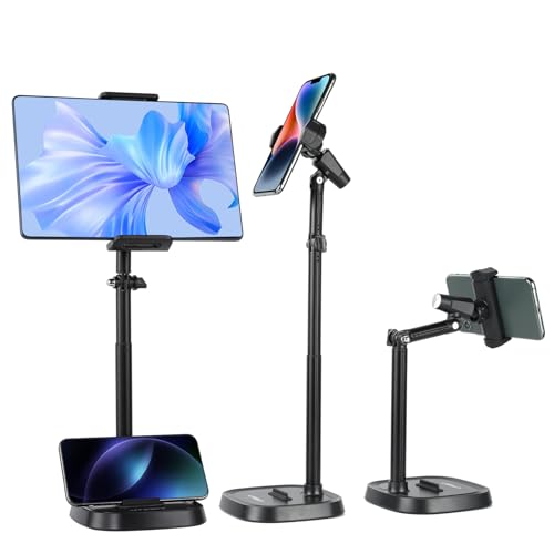 UTEBIT Phone Stand for Desk, 11.8''-17.7'' | Adjustable, Tablet Phone Holder