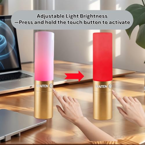 Busy Light for Office, Do Not Disturb Indicator Light,Dimmable Lamp Brightness Adjustable (Gold, 2" L X 2" W X 9" H) - color: Gold