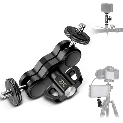 Universal Adjustable Magic Arm with 2 Ballhead & 1/4''-20 Screws for Super C Clamp Action Camera Cage, 360° Rotatable Double Ball Head Adapter for Insta360 X5 X4 Air Osmo Action 6 5 Pro Nano Pocket 4 - size: Magic Arm Only