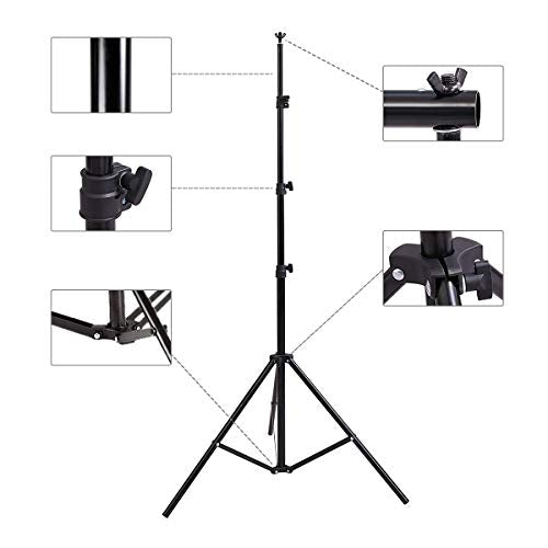 HYJ-INC Photo Video Studio 12 x10ft 100% Muslin White Backdrop with 10 x 8.5ft Stand Photography Background Support System Kit,Clamp, Carry Bag