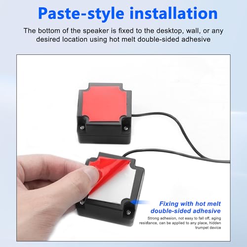 XMSJSIY Mini Computer Speaker for Desktop PC 3.5mm TRS Input with Volume Control USB Powered Stereo Hidden Type Small Speakers for PC Laptop Phone Notebook -1.2M/3.9FT 1 Pair