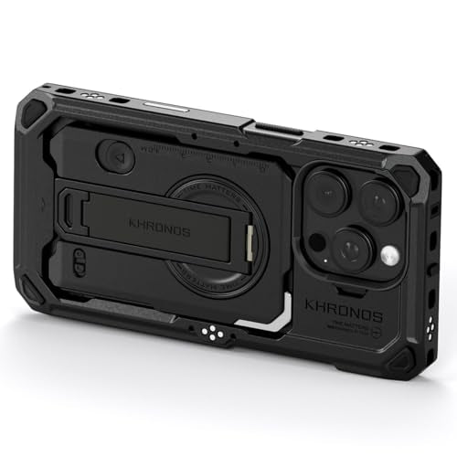 Tilta Khronos Case Compatible with iPhone 16 Pro – Black | Mobile Filmmaking Accessories | Phone Camera Cage | Phone Video Rig TK-IP16-PFC-B - color: Black, size: iPhone 16 Pro