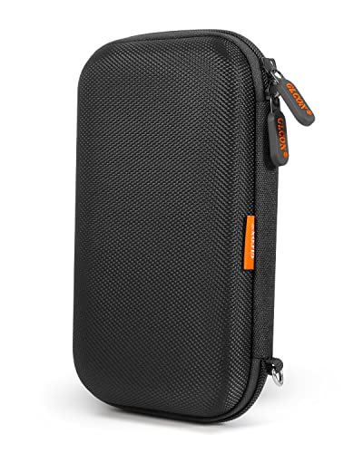 External Hard Drive Case - GLCON Shockproof EVA Carrying Case for WD My Passport Element Seagate Expansion Backup Toshiba 1TB 2TB 4TB - High Protection Portable Travel Electronic Power Bank Bag - color: Black