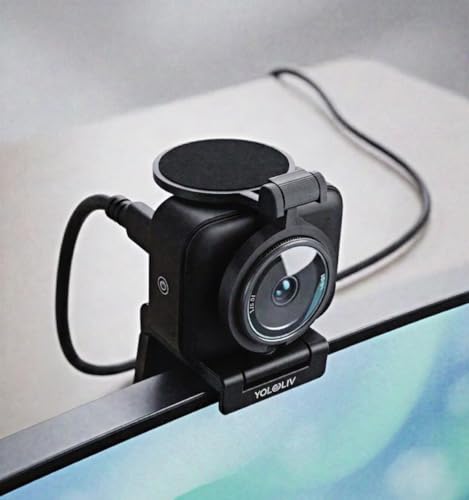Webcam Privacy Cover for Yolocam S3, Clip On Camera Cover with Hinge, Fits 34mm Lens