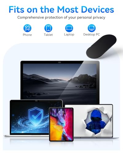 imluckies Rotating Webcam Cover [2-Pack], 0.02 Inch Ultra-Thin Metal Privacy Cover for Laptop, MacBook, iMac, PC, iPad & iPhone, Black