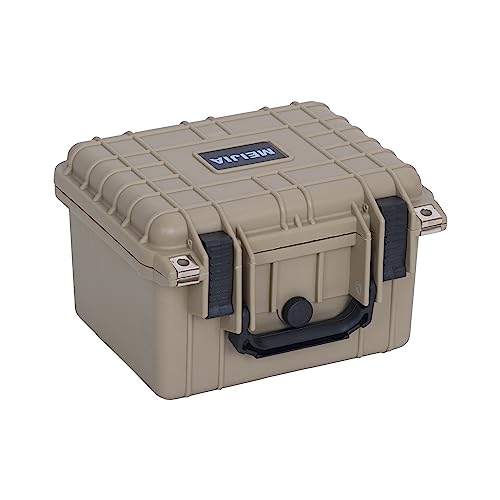 MEIJIA Portable All Weather IP67 Waterproof Camera Case,hard case with Customizable Fit Foam,Fit Use of Drones,Camera,Equipments,10.62 x9.68x6.87inches(Desert Tan) - color: Desert Tan, size: 10.62 x 9.68 x 6.87 inches