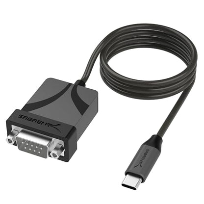 SABRENT USB-C to DB9 Serial RS-232 Adapter Cable 3FT, Prolific PL2303GS Chipset, USB 2.0, 1bps-12Mbps Baud Rate, for POS Terminals, Modems, GPS, Industrial Devices (CB-D9C3) - size: USB-C 3FT – RS-232