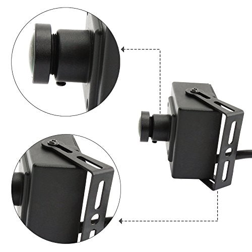 ELP Mini Aluminum Black Case USB Security Camera with 170degree Wide Angle Fisheye Lens USB2.0 Lightburn Camera for Home Security and Machine Vision System,9.9ft/3m Cable for PC, Laptop, Jetson Nano - color: 170 Degree Lens Mini, style: USB Camera