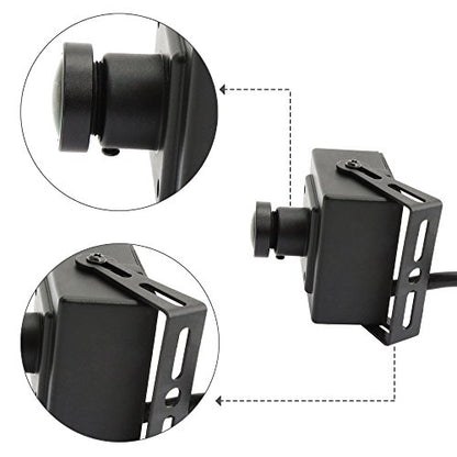 ELP Mini Aluminum Black Case USB Security Camera with 170degree Wide Angle Fisheye Lens USB2.0 Lightburn Camera for Home Security and Machine Vision System,9.9ft/3m Cable for PC, Laptop, Jetson Nano - color: 170 Degree Lens Mini, style: USB Camera