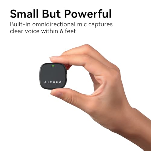 AIRHUG Conference USB Microphone No Speaker, Desktop Computer Mic, Noise Canceling, Mute Button & LED Indicator, Plug & Play for Video Conference, Gaming, Online Class, Compatible with Windows & MacOS