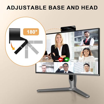 Diccik 1080P Webcam with Microphone, Full HD Web Camera for Desktop Computer and Laptop USB Computer Camera for PC Pro Streaming Webcam for Zoom/Skype/Teams, Plug and Play PC for Windows &Mac