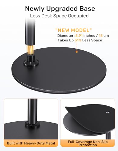 Upgraded Webcam Stand for Desk, Telescopic Webcam Tripod Mount with Ball Head, Compatible with Logitech Camera C922 C930e C920S C920 C615 C960 C920x BRIO 4K NexiGo N60, Phone Holder with 1/4" Thread - size: Smaller Base