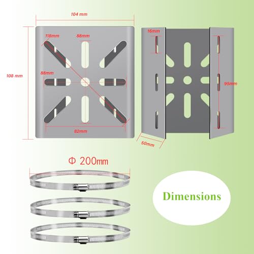 Universal Wall Mounting Bracket with 3 Loops | Stainless Steel Vertical Pole Mount Adapter for CCTV Security Camera PTZ Dome Indoor Outdoor AP Access Point Client CPE - size: 1Pack