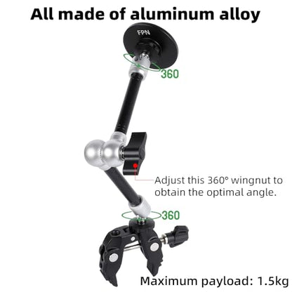 All-Metal Magnetic Phone Holder with Super Clamp&10″ Long Arm for Magsafe, Adjustable Rear View Mirror Phone Holder Mount for Car/Truck/Handlebar, Compatible with iPhone 16 15 14 13 12 Series