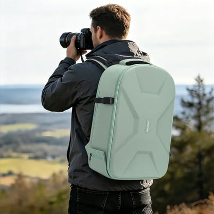 MOSISO Camera Backpack, DSLR/SLR/Mirrorless Photography Backpack, Camera Bag with Tripod Holder&15.6 inch Laptop Compartment&Rain Cover Compatible with Canon/Nikon/Sony/DJI Mavic Drone, Antique Green - color: Antique Green