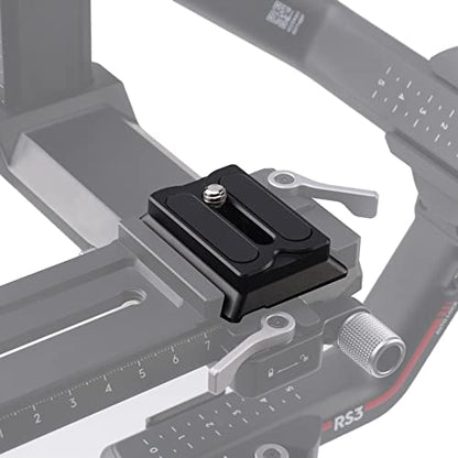 FocusFoto Upper Quick Release Baseplate QR Plate for DJI Ronin RS2 RSC2 RS3 Pro RS4 Pro RS 4 Mini Gimbal Stabilizer Arca-Swiss Standard Camera Tripod Ballhead (Standard Version)