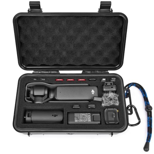 Lekufee Travel Waterproof Hard Case Compatible with DJI Osmo Pocket 4, DJI Osmo Pocket 3/Creator Combo/Power Expansion Combo/Vlogging Camera and Accessories(Case & Bag Only)