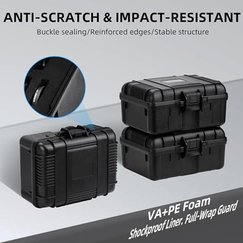 Hard Storage Case Compatible with Insta360 Ace pro/Ace pro 2 Grip Kit, Action Camera Accessory Carrying Bag Travel Safety Box Waterproof Case, Black
