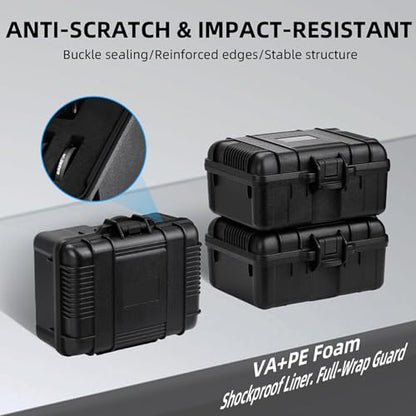 Hard Storage Case Compatible with Insta360 Ace pro/Ace pro 2 Grip Kit, Action Camera Accessory Carrying Bag Travel Safety Box Waterproof Case, Black