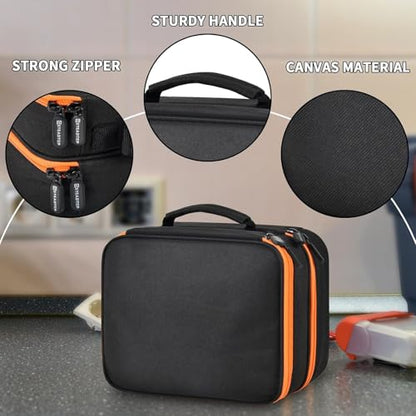 Electrical Tester Case Bag for Klein Tools ET310/RT250 | Nylon, Mesh, Adjustable Strap, Cotton Padding & Soft Lining, Organized Storage, Secure Foldable Lid & Sturdy Zipper - Black - color: Black