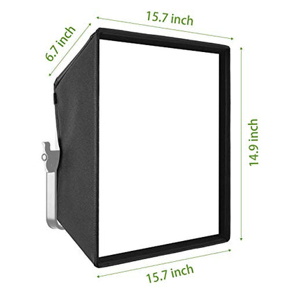 GVM Foldable Softbox Diffuser with Grid Beehive for GVM 50RS 672S MB832 520LS 520S 1200D Series LED Panel Lights, Video Lights, Suitable for Portrait Photography, Video Lighting, 14.9 x 15.7