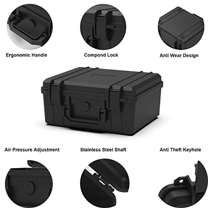 Ant Mag Waterproof Hard Case with Pick & Pluck Foam - 10.3x7.9x4.7 inch Interior - Protective Travel Storage Box for Cameras, Drones, Tools & Equipment - style: 10.3*7.9*3.6in/4.8liter