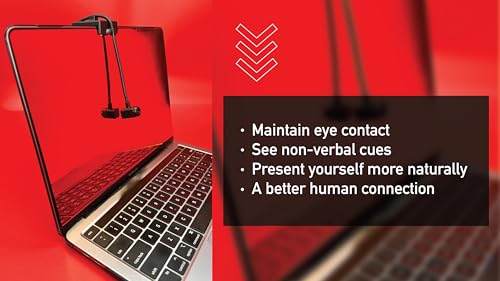 Center Cam V2 Center-Mounted Webcam — The Original Eye Contact Webcam, 1080p HD, Flexible Arm, for Zoom/Teams/Meet, Mac/PC/Linux