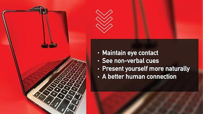Center Cam V2 Center-Mounted Webcam — The Original Eye Contact Webcam, 1080p HD, Flexible Arm, for Zoom/Teams/Meet, Mac/PC/Linux