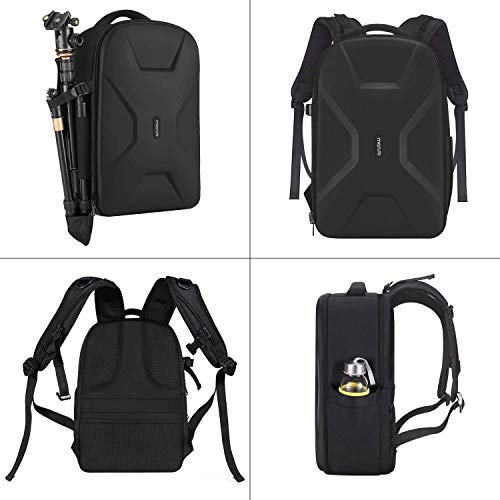 MOSISO Camera Backpack,DSLR/SLR/Mirrorless Photography Camera Bag Full Open Waterproof Hardshell Bag with Insert&Tripod Holder&Laptop Compartment Compatible with Canon/Nikon/Sony, Black - color: Black