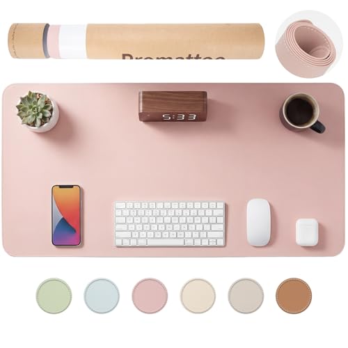 Silicone Desk Mat for Minimal, Creative, Vanity Desk – Reduces Glare, Comfortable Viewing – Writable, Non-Slip, Waterproof, Roll-Up – Food-Grade Platinum-Cured Silicone, Gift Tube（Blush Pink） - color: Blush Pink