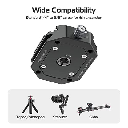 ULANZI F38 Quick Release Plate Base With 1/4" 3/8" Screw Thread, FALCAM F38 Quick Release System QR Camera Tripod Adapter (Only Base, Top Plate NOT Included)