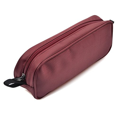 Universal Electronics Accessories Travel Organizer - Zipper Mesh Adapter Case for Laptop, Notebook, Tablet, Power, Mouse, Cord, USB Accessories - Red