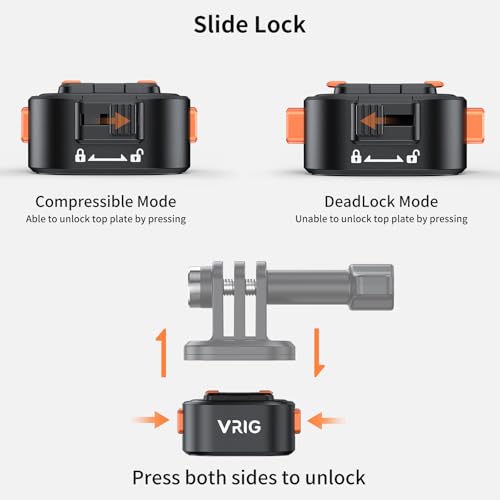 VRIG Camera Tripod Quick Release Plate Universal Mount Magnetic Base Adapter with 1/4 Screw Hole, Suitable for Claw Mini Series (1/4 Base) - size: 1/4 base