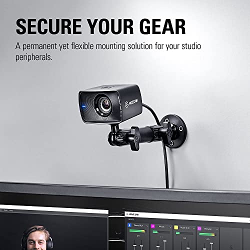 Elgato Wall Mount, Articulated Arm for Lights and Cameras | Permanent wall-mounted rigging, Two ball joints, 1/4-inch screw, Expands with Multi Mount accessories - style: Wall Mount