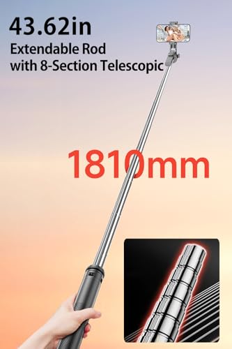 Selfie Stick, Phone Tripod 71" Stand 360 Rotation with Detachable Phone Holder & Wireless Remote, Compatible with All Cell Phones, Camera for Content Creator Vlog Live Stream Video Record - style: C19