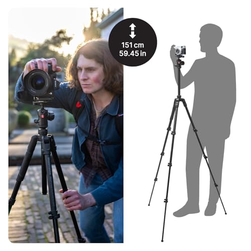 Manfrotto Befree Advanced AS, Camera Tripod, Lever Lock,Compatible with Arca-Swiss, Portable and Compact, Aluminum, Travel Tripod Kit, Ball Head, for DSLR, Mirrorless, Camera Accessories - style: Befree Adv Arca-Swiss Lever Alu