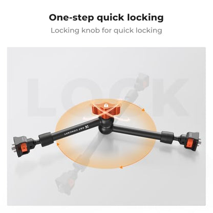 K&F CONCEPT 11" Magic Arm 1/4" Screw 360° Ball Heads Articulating Friction Camera Arm Mount for Monitor, LED Light, Webcam, Microphone, Camera Cage - size: 11 Inch