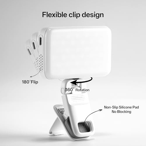 Viltrox Z05 RGB Video Light Portable LED Selfie Light with Clip for Phone Camera Laptop Tripod, 2000mAh USB-C CRI＞97 2800-6800K App Control Dimmable for Photography TikTok YouTube Vlog Live Streaming